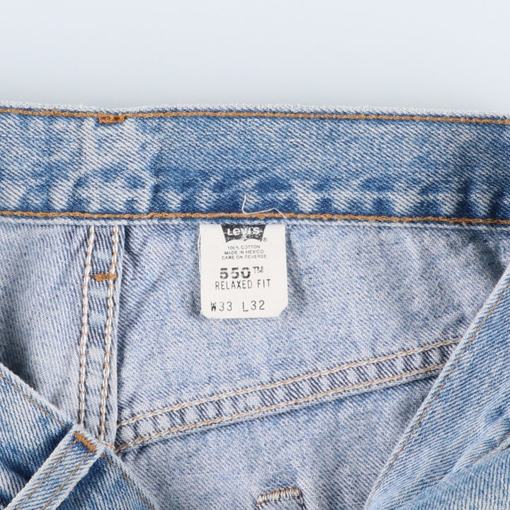 00'S Levi's 550 Relaxed Fit Tapered Denim Pants Men's W32 cotton Blue type light blue Vintage Second Hand