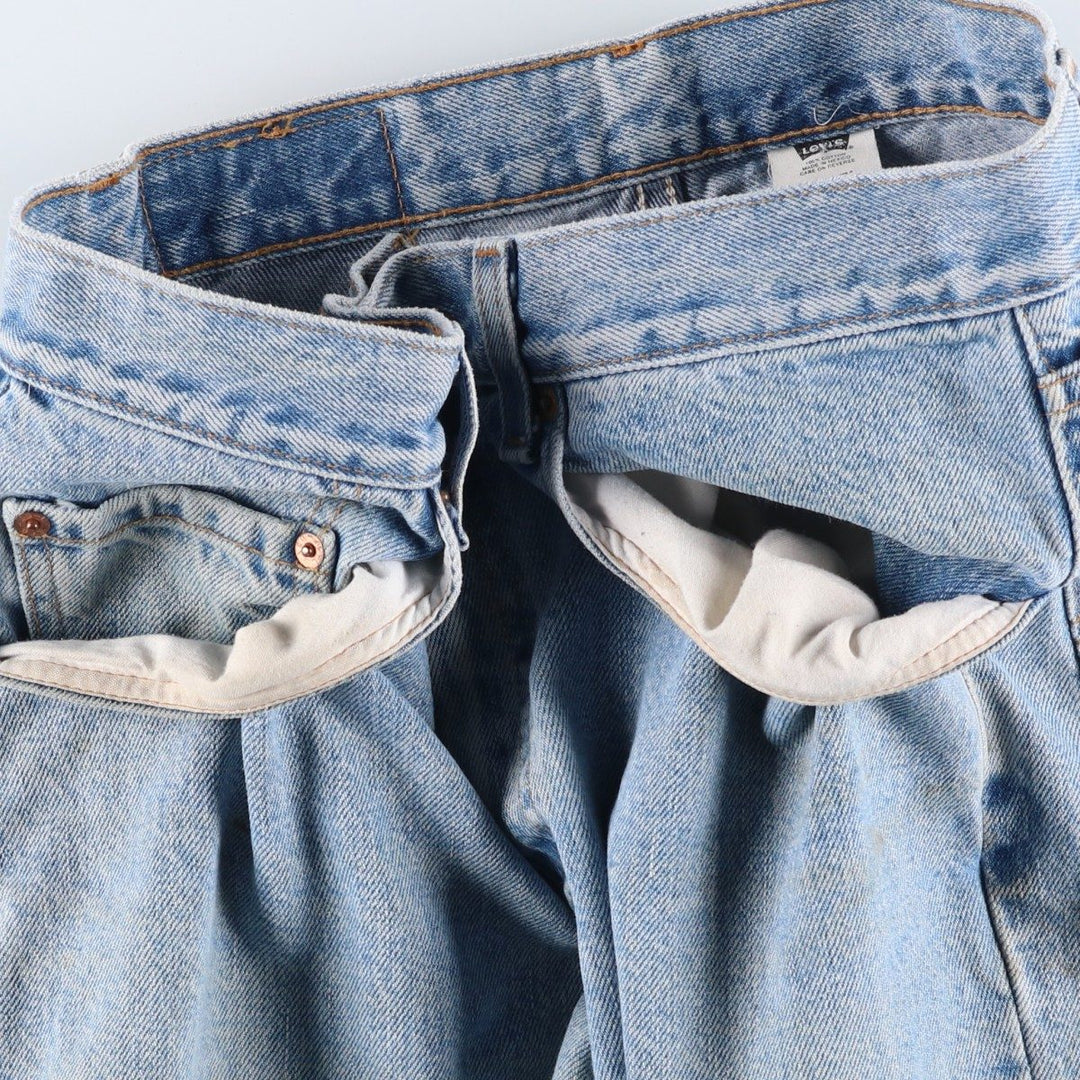 00'S Levi's 550 Relaxed Fit Tapered Denim Pants Men's W32 cotton Blue type light blue Vintage Second Hand