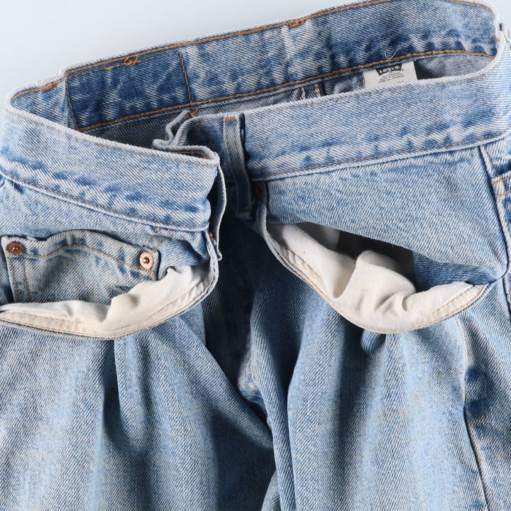 00'S Levi's 550 Relaxed Fit Tapered Denim Pants Men's W32 cotton Blue type light blue Vintage Second Hand