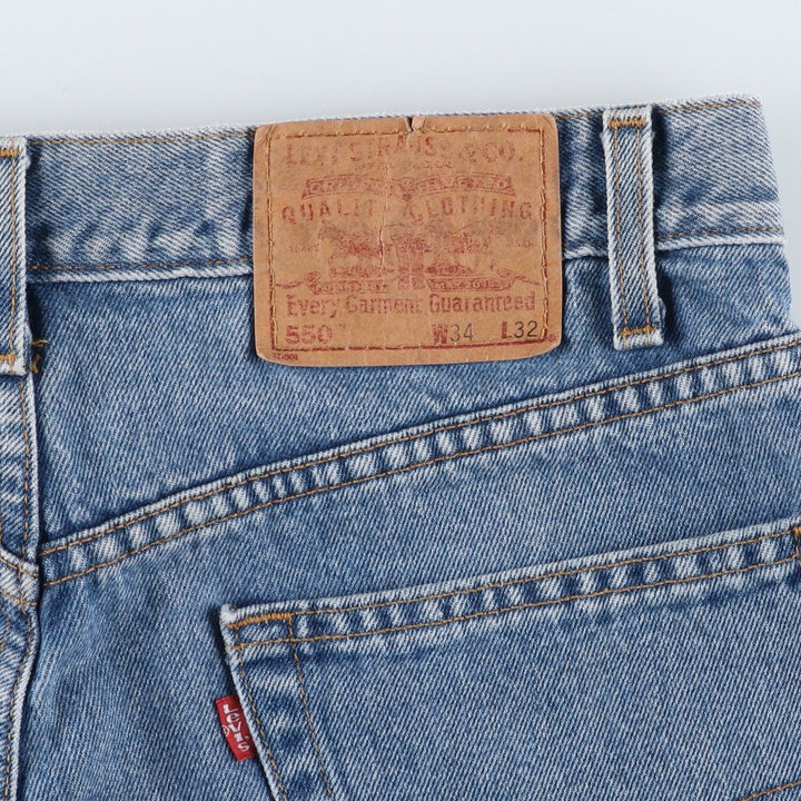 90'S Levi's 550 Relaxed Fit Tapered Denim Pants Men's W32 Vintage cotton Blue type light blue Vintage Second Hand
