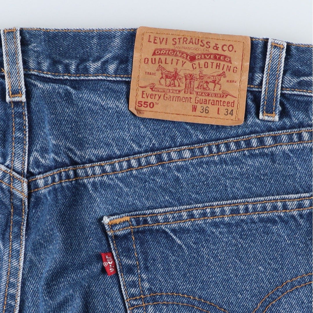 2000'S Levi's 550 Tapered Denim Pants, Men's, Size W34 cotton blue type Vintage Second Hand