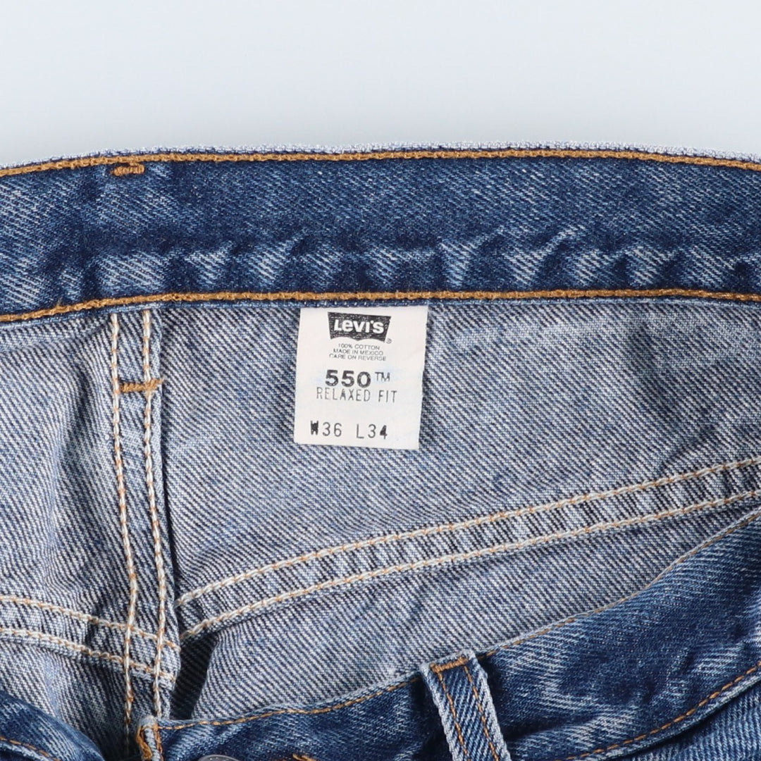 2000'S Levi's 550 Tapered Denim Pants, Men's, Size W34 cotton blue type Vintage Second Hand