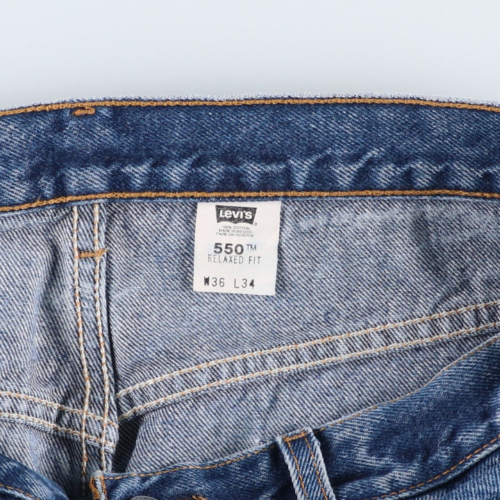 2000'S Levi's 550 Tapered Denim Pants, Men's, Size W34 cotton blue type Vintage Second Hand