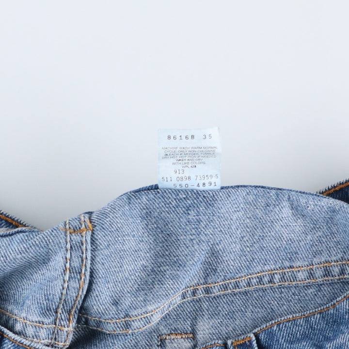 90'S Levi's 550 Relaxed Fit Tapered Denim Pants Made in USA Men's W35 Vintage cotton blue type Vintage Second Hand