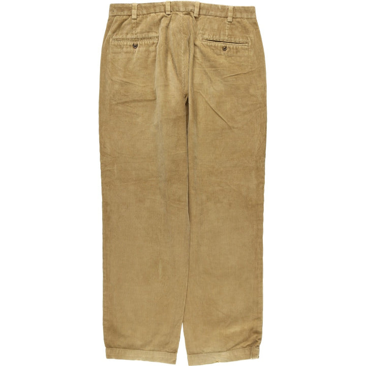 Brooks Brothers HUDSON Corduroy Pants, Men's, Size 36 cotton beige type brown Vintage Second Hand