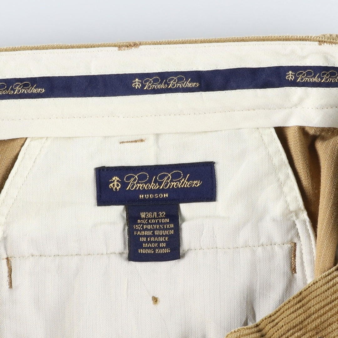 Brooks Brothers HUDSON Corduroy Pants, Men's, Size 36 cotton beige type brown Vintage Second Hand