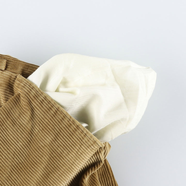 Brooks Brothers HUDSON Corduroy Pants, Men's, Size 36 cotton beige type brown Vintage Second Hand