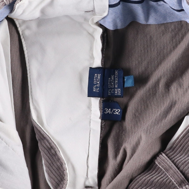 Ralph Lauren POLO GOLF corduroy pants for men, size W34 cotton gray type Vintage Second Hand