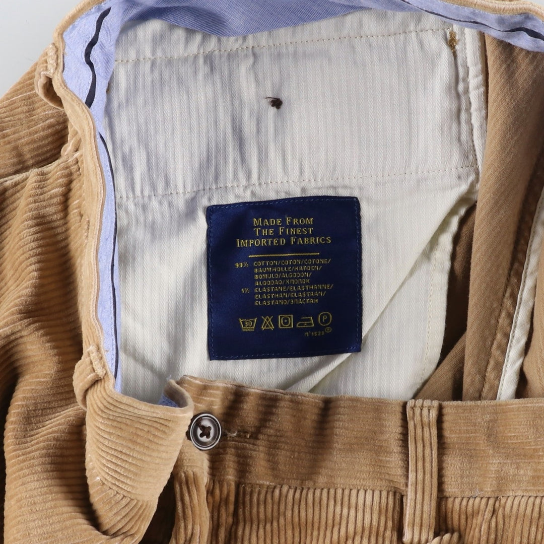 Ralph Lauren POLO RALPH LAUREN CLASSIC FIT corduroy pants for men, size w36 cotton beige type brown Vintage Second Hand