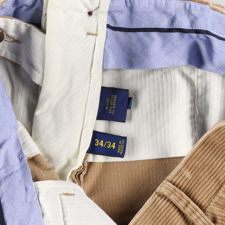 Ralph Lauren POLO RALPH LAUREN CLASSIC FIT corduroy pants for men, size w36 cotton beige type brown Vintage Second Hand