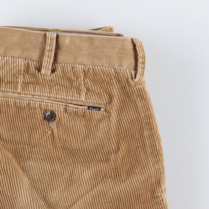 Ralph Lauren POLO RALPH LAUREN CLASSIC FIT corduroy pants for men, size w36 cotton beige type brown Vintage Second Hand
