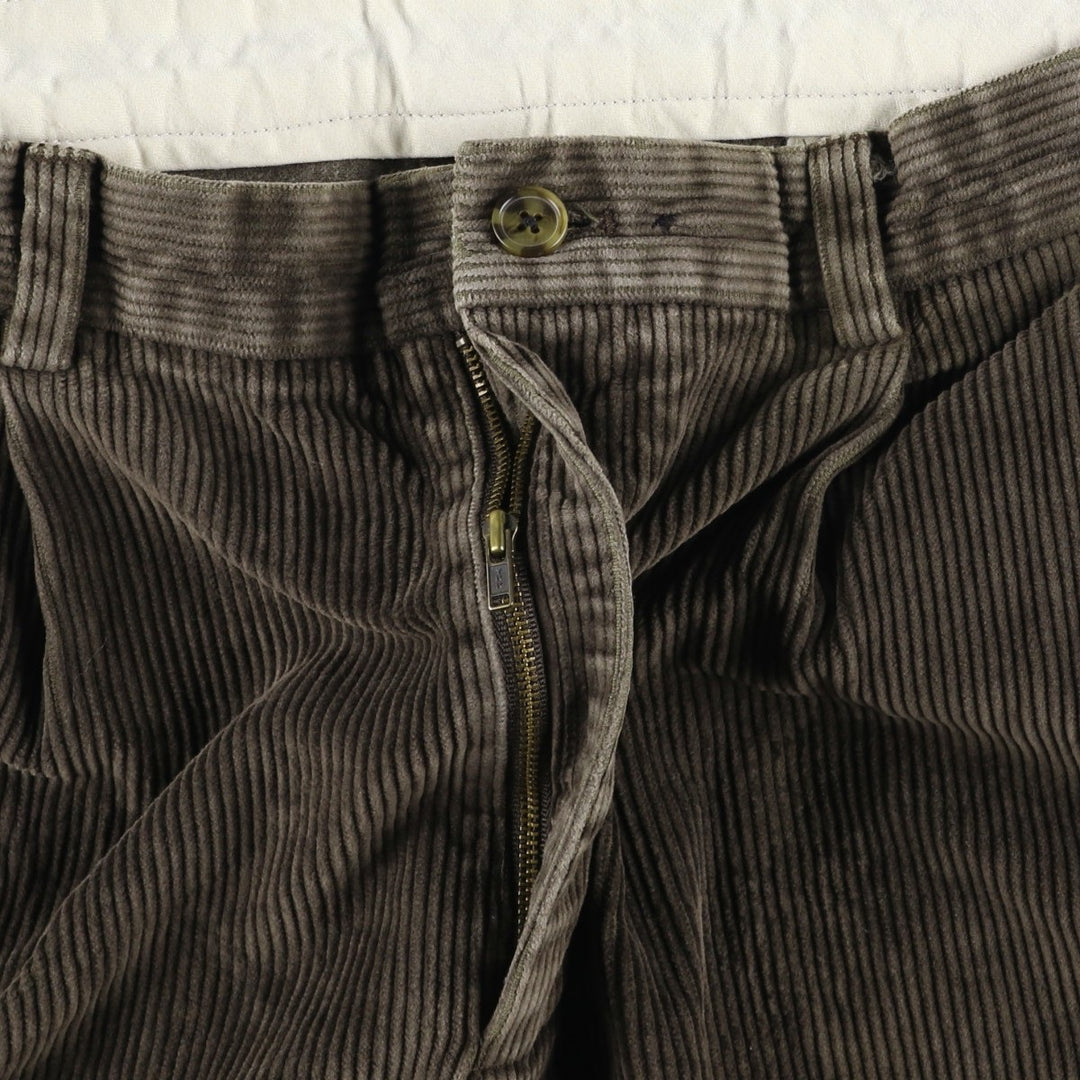 Brooks Brothers 346 Two-pleat Corduroy Pants for Men, Size W36 cotton Charcoal Vintage Second Hand