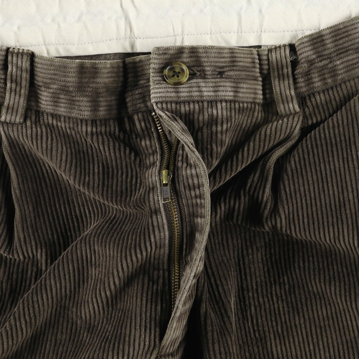 Brooks Brothers 346 Two-pleat Corduroy Pants for Men, Size W36 cotton Charcoal Vintage Second Hand
