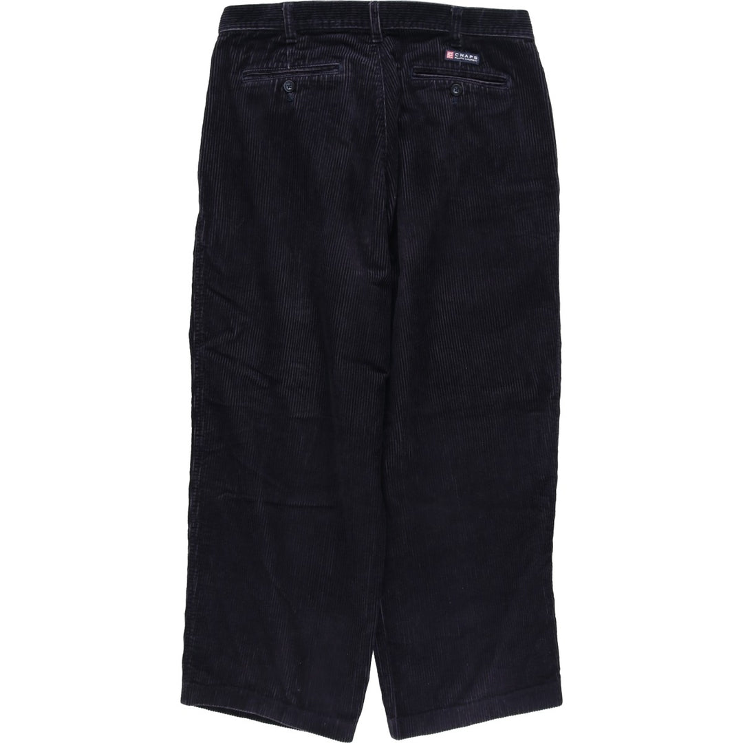 Ralph Lauren Chaps Two-pleat Corduroy Pants Men's Size 36 cotton navy blue type Vintage Second Hand