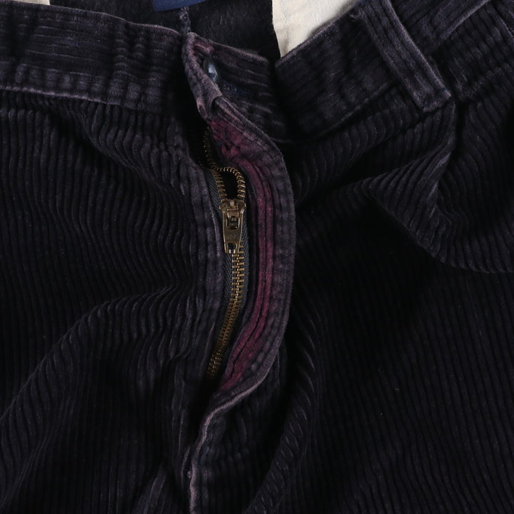Ralph Lauren Chaps Two-pleat Corduroy Pants Men's Size 36 cotton navy blue type Vintage Second Hand