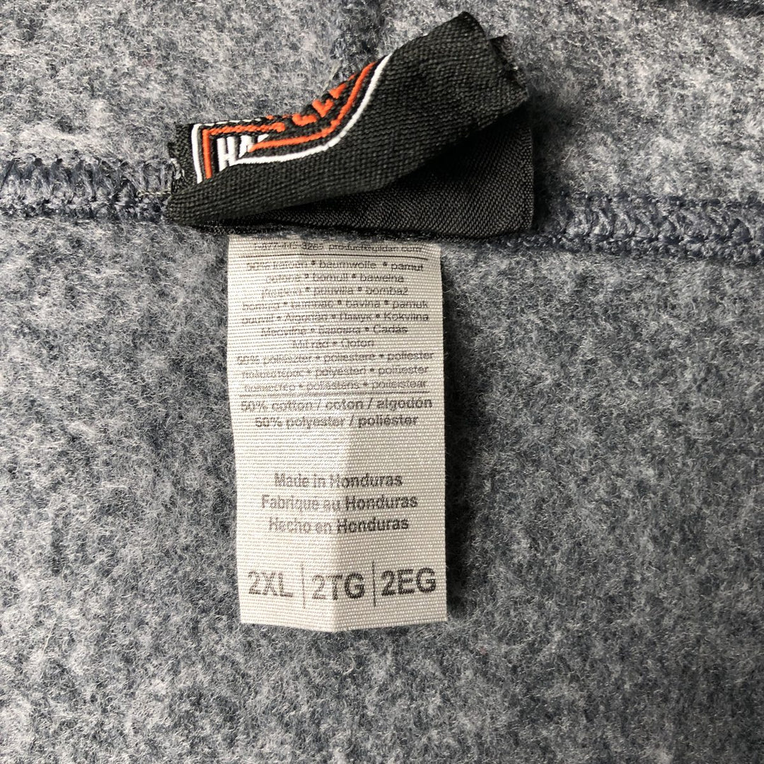 Harley-Davidson Sweat Full Zip Hoodie Men's XXL cotton gray type Vintage Second Hand