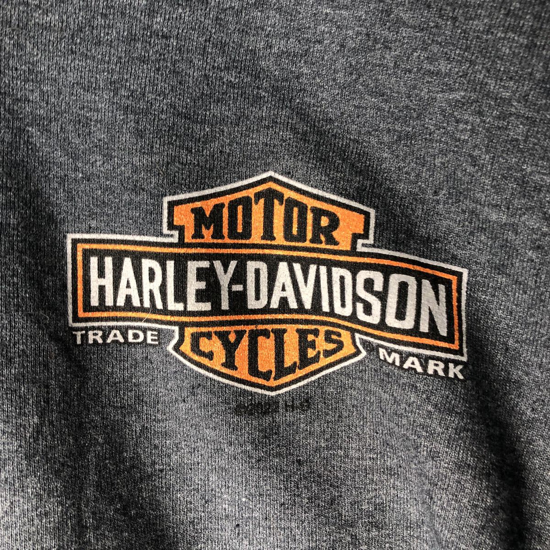 Harley-Davidson Sweat Full Zip Hoodie Men's XXL cotton gray type Vintage Second Hand