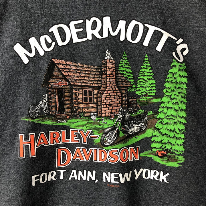 Harley-Davidson Sweat Full Zip Hoodie Men's XXL cotton gray type Vintage Second Hand