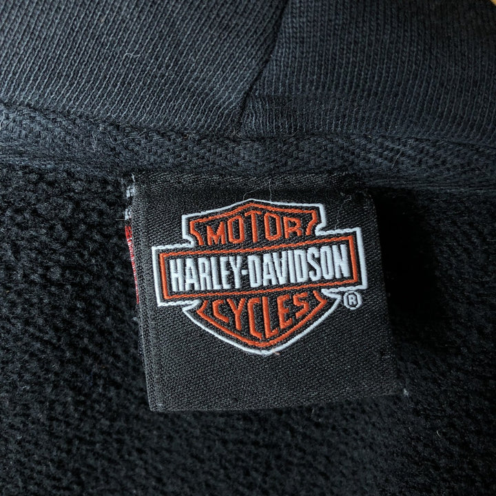 Harley-Davidson Sweat Full Zip Hoodie Men's XXL cotton black type Vintage Second Hand