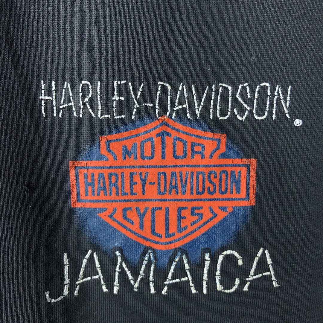 Harley-Davidson Sweat Full Zip Hoodie Men's XXL cotton black type Vintage Second Hand