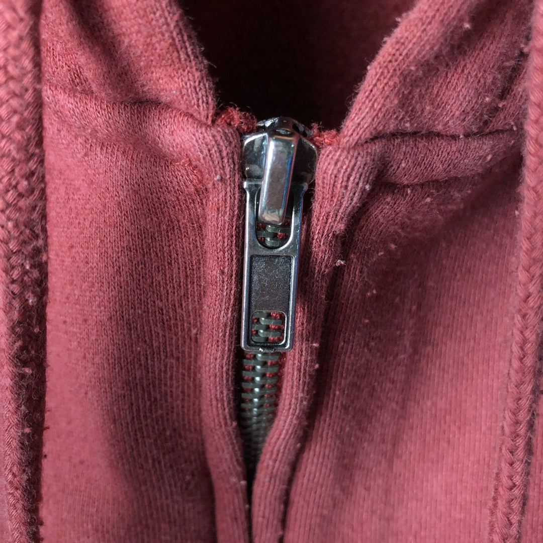 Harley-Davidson Men's Full-Zip Hoodie (Size M) cotton red type Vintage Second Hand