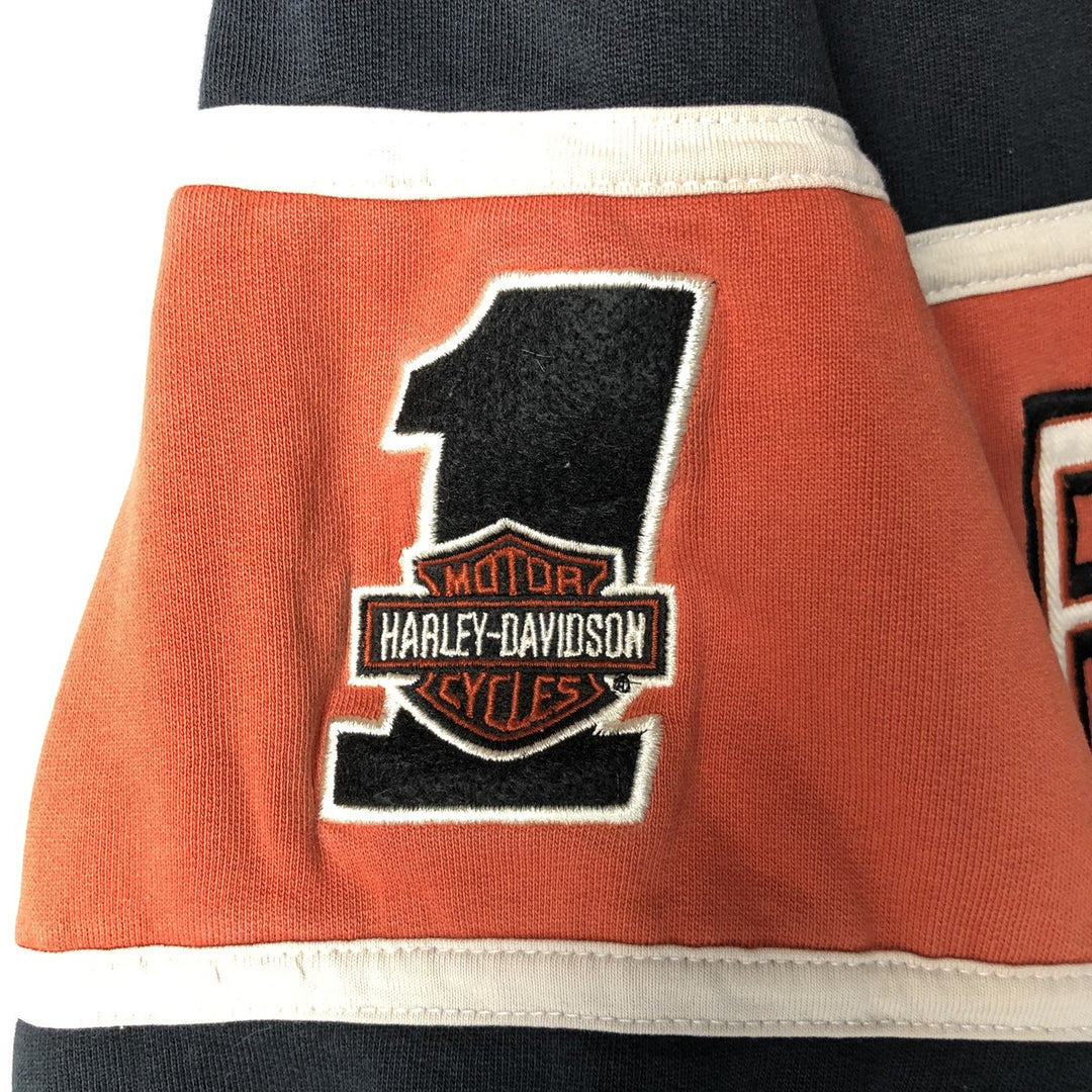Harley-Davidson Racing Full-Zip Hoodie, Men's Size L cotton black type Vintage Second Hand