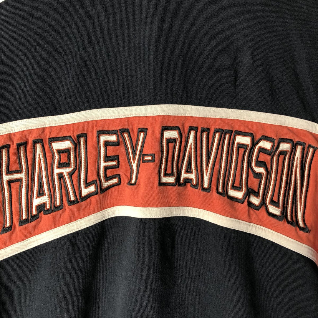 Harley-Davidson Racing Full-Zip Hoodie, Men's Size L cotton black type Vintage Second Hand
