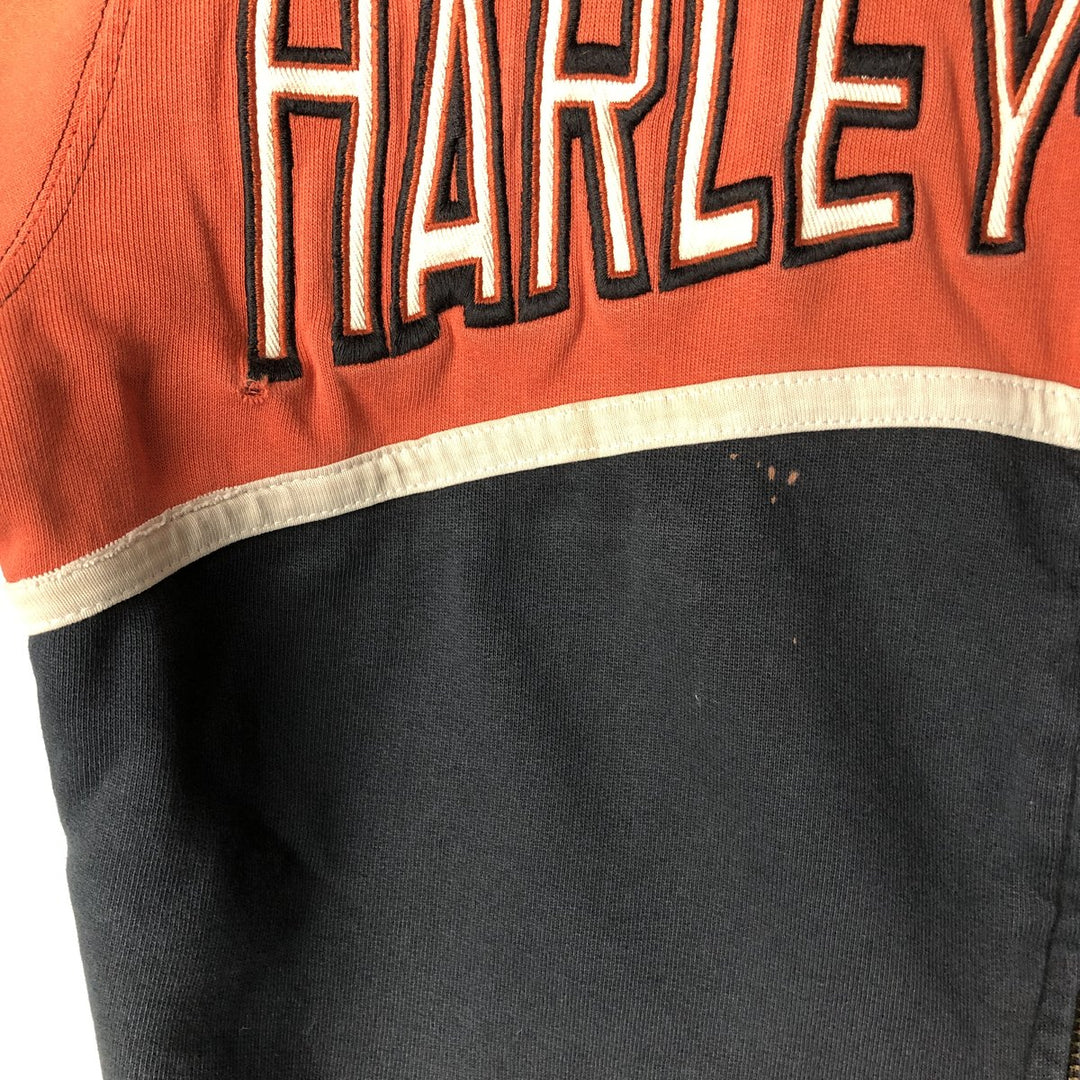 Harley-Davidson Racing Full-Zip Hoodie, Men's Size L cotton black type Vintage Second Hand