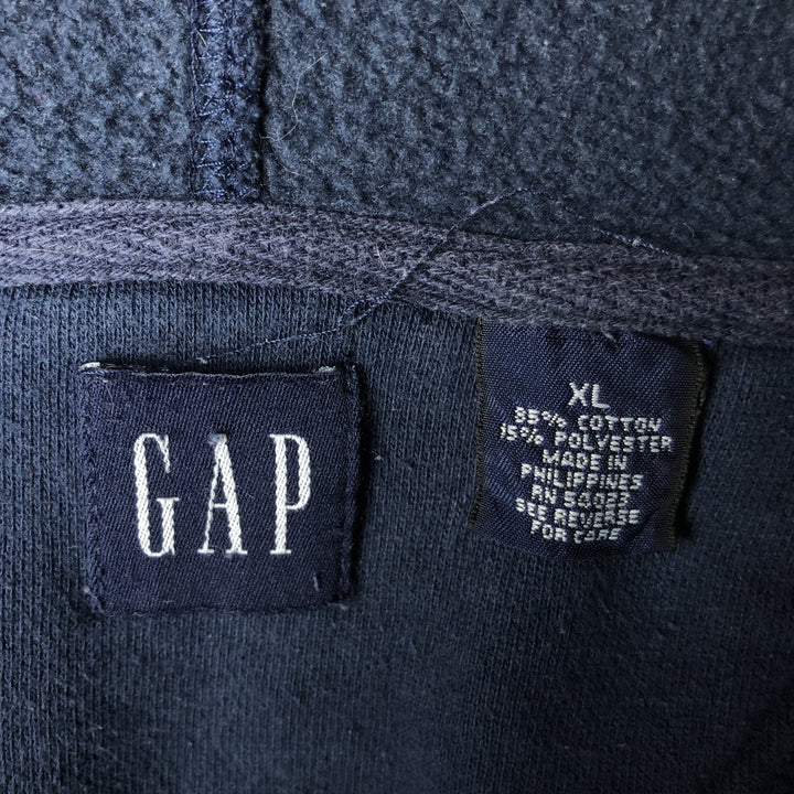 90'S GAP Vintage Full-Zip Sweatshirt, Men's Size XL cotton navy blue type Vintage Second Hand