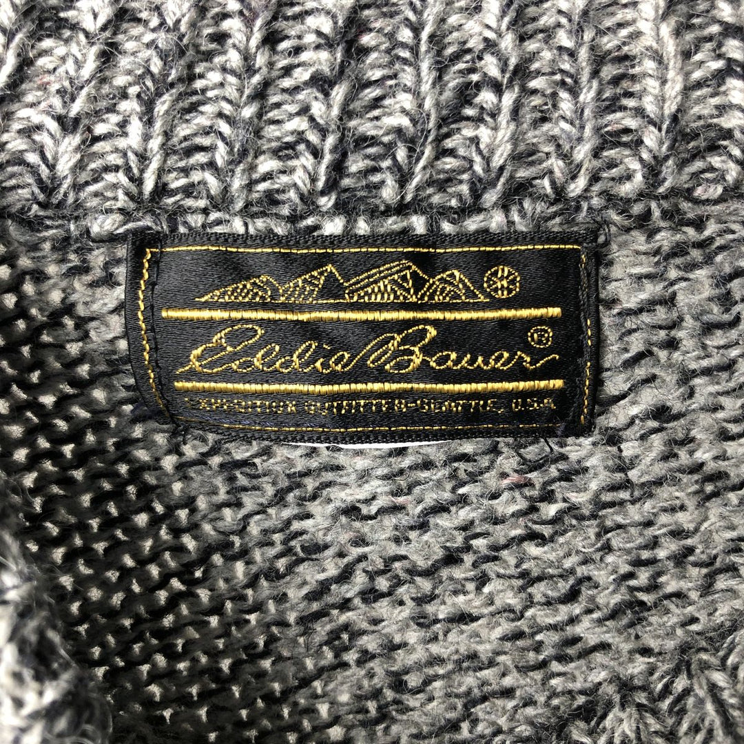 Vintage 70s-80'S Eddie Bauer wool knit sweater with black tag, size M, men's unclear gray type Vintage Second Hand