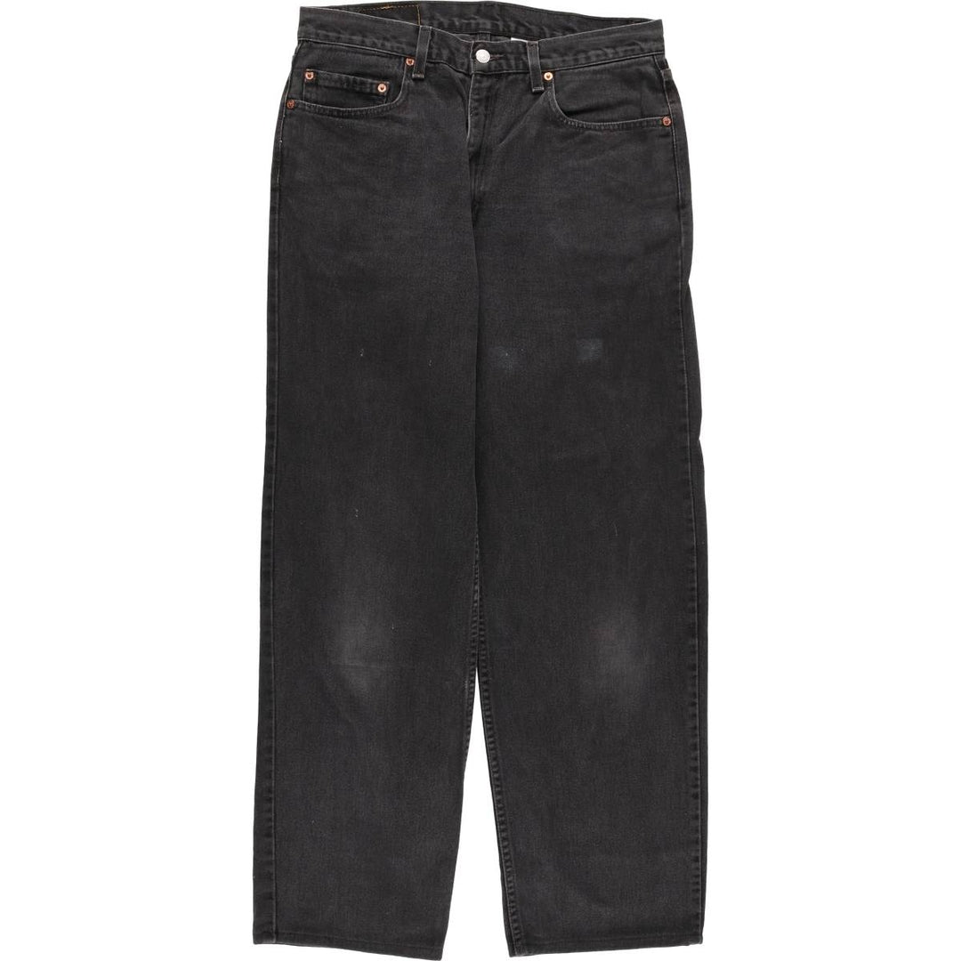 00'S Levi's 550 Relaxed Fit Black Denim Tapered Denim Pants Men's W34 cotton black type Vintage Second Hand