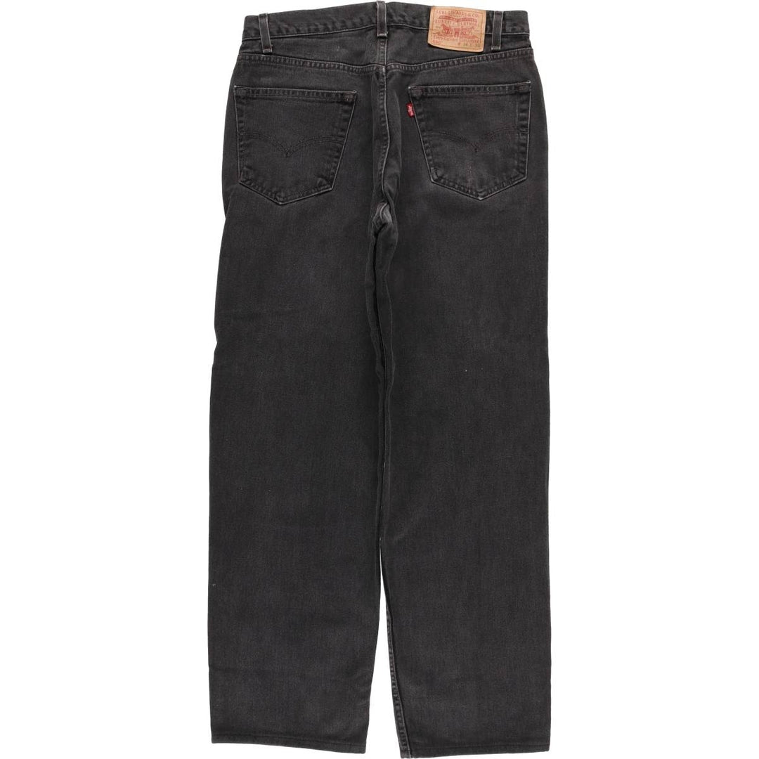 00'S Levi's 550 Relaxed Fit Black Denim Tapered Denim Pants Men's W34 cotton black type Vintage Second Hand