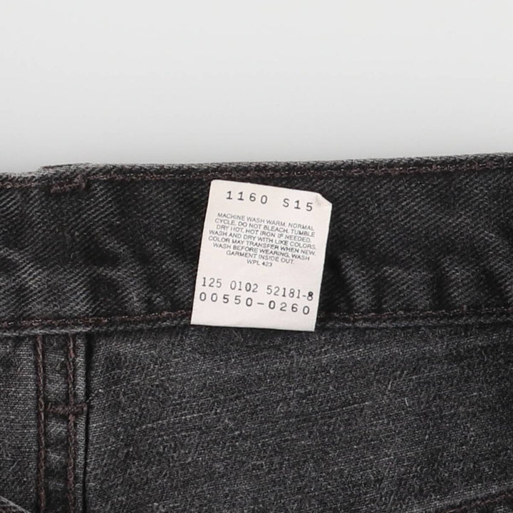 00'S Levi's 550 Relaxed Fit Black Denim Tapered Denim Pants Men's W34 cotton black type Vintage Second Hand