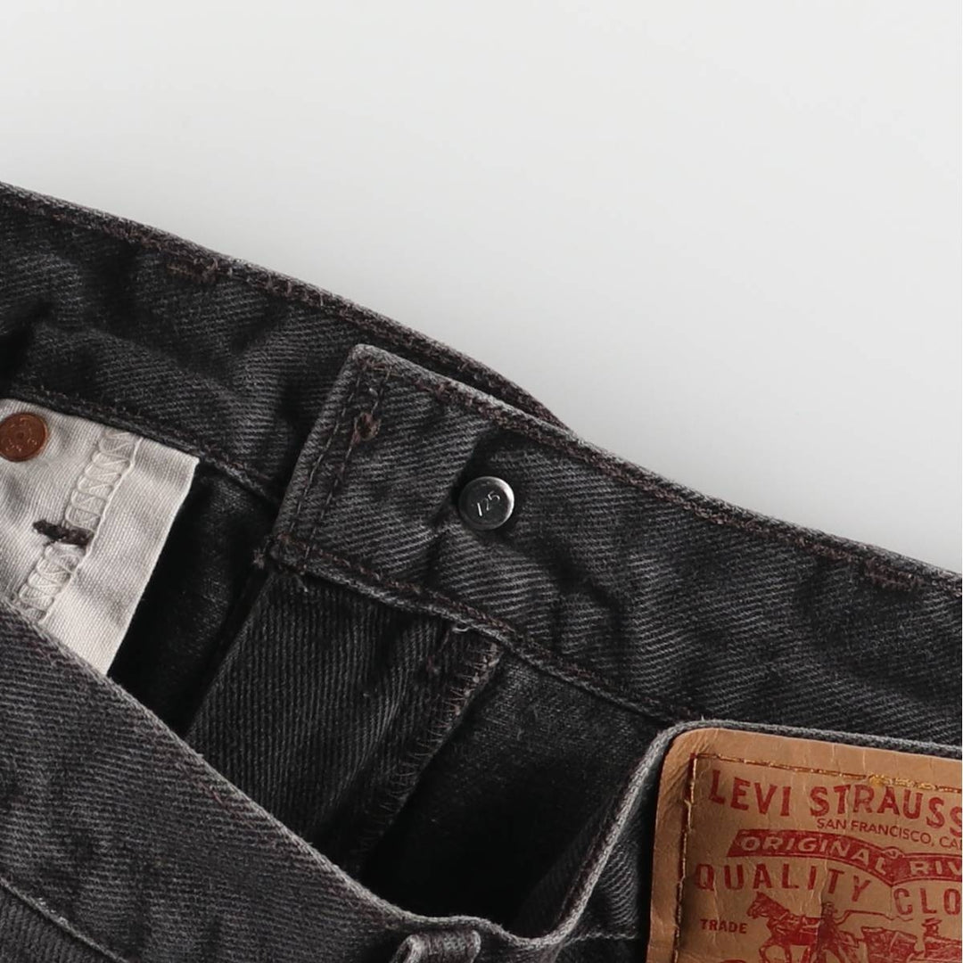 00'S Levi's 550 Relaxed Fit Black Denim Tapered Denim Pants Men's W34 cotton black type Vintage Second Hand