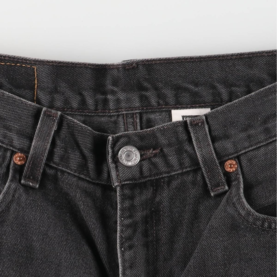 00'S Levi's 550 Relaxed Fit Black Denim Tapered Denim Pants Men's W34 cotton black type Vintage Second Hand
