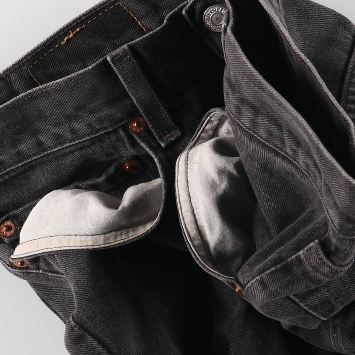 00'S Levi's 550 Relaxed Fit Black Denim Tapered Denim Pants Men's W34 cotton black type Vintage Second Hand