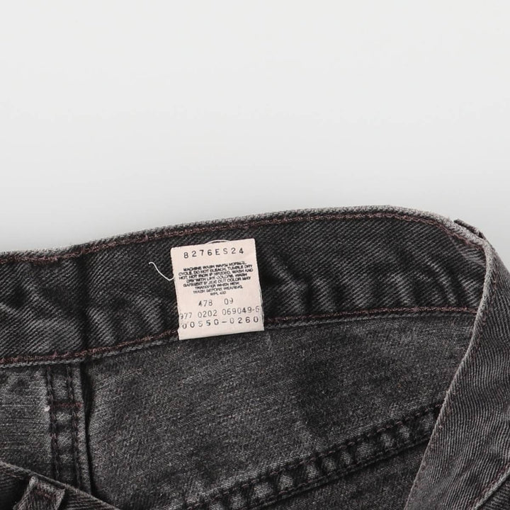 00'S Levi's 550 Relaxed Fit Black Denim Tapered Denim Pants Men's W32 cotton black type Vintage Second Hand