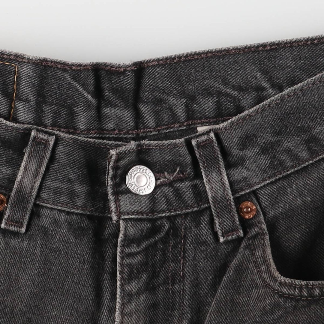 00'S Levi's 550 Relaxed Fit Black Denim Tapered Denim Pants Men's W32 cotton black type Vintage Second Hand