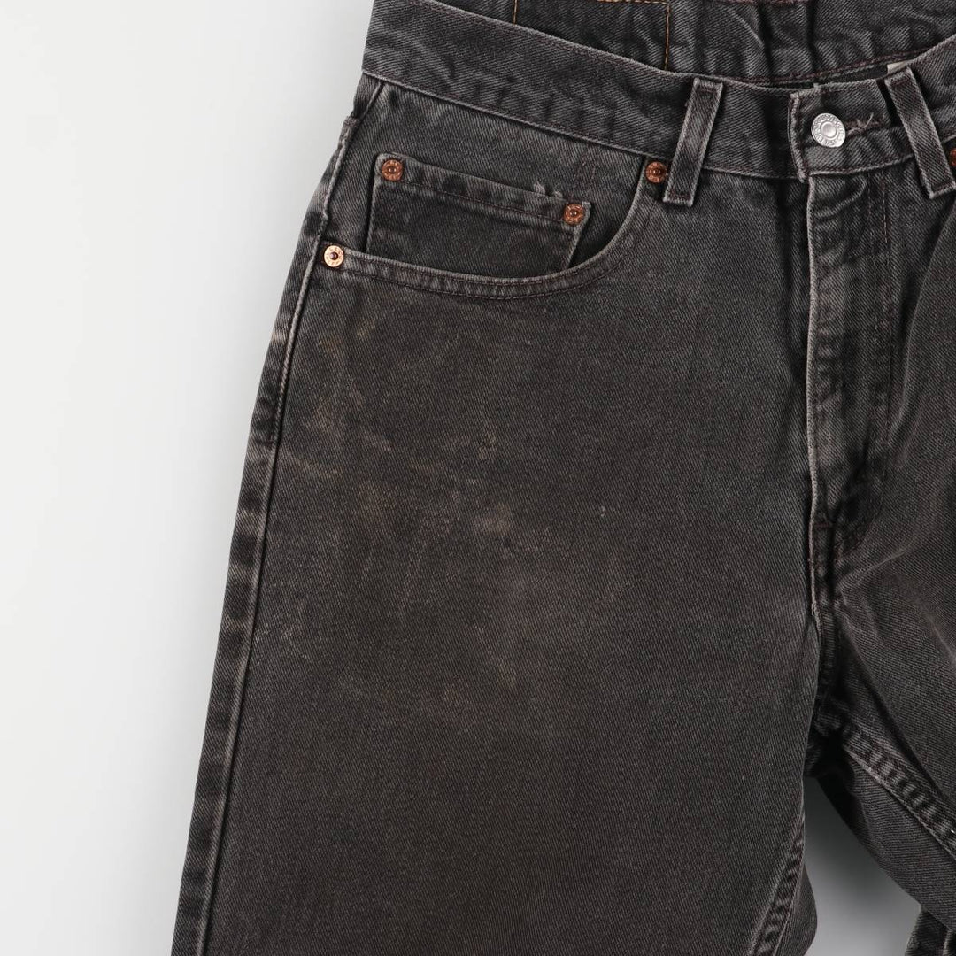 00'S Levi's 550 Relaxed Fit Black Denim Tapered Denim Pants Men's W32 cotton black type Vintage Second Hand