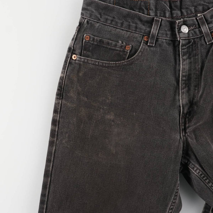 00'S Levi's 550 Relaxed Fit Black Denim Tapered Denim Pants Men's W32 cotton black type Vintage Second Hand