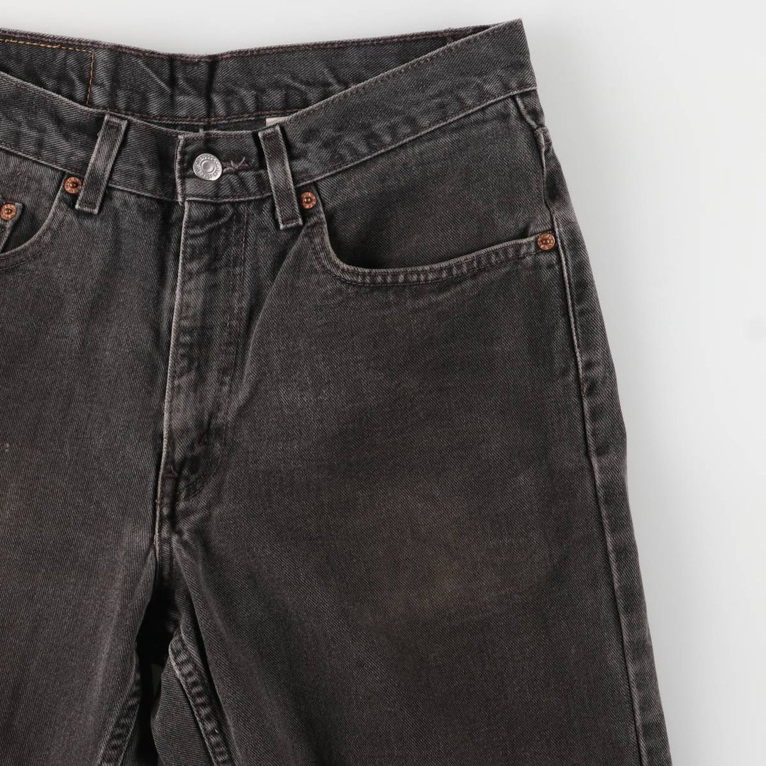 00'S Levi's 550 Relaxed Fit Black Denim Tapered Denim Pants Men's W32 cotton black type Vintage Second Hand