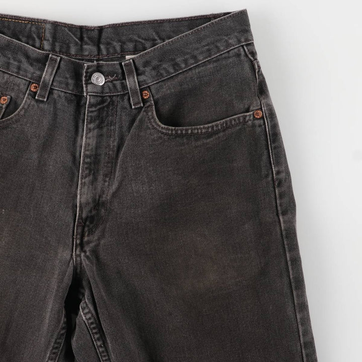 00'S Levi's 550 Relaxed Fit Black Denim Tapered Denim Pants Men's W32 cotton black type Vintage Second Hand