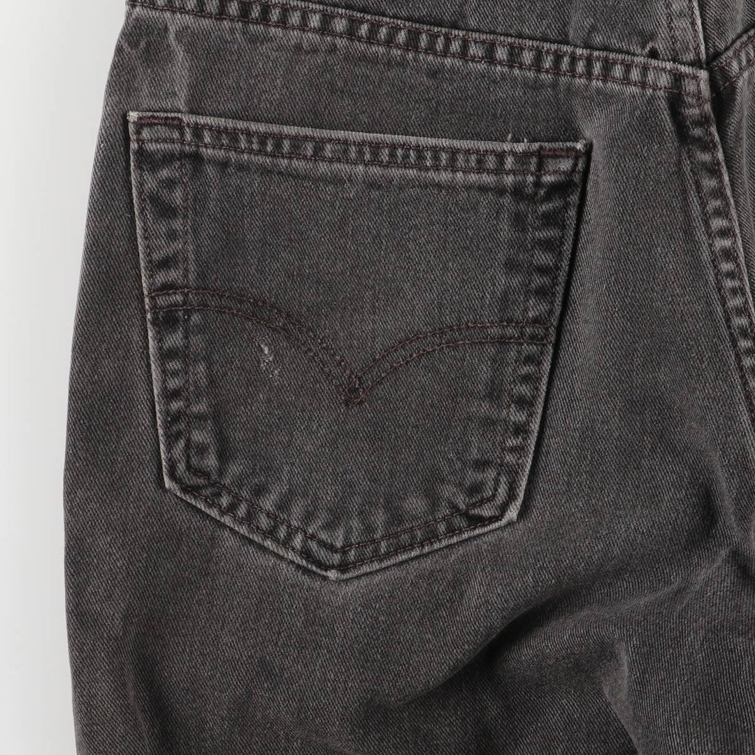 00'S Levi's 550 Relaxed Fit Black Denim Tapered Denim Pants Men's W32 cotton black type Vintage Second Hand