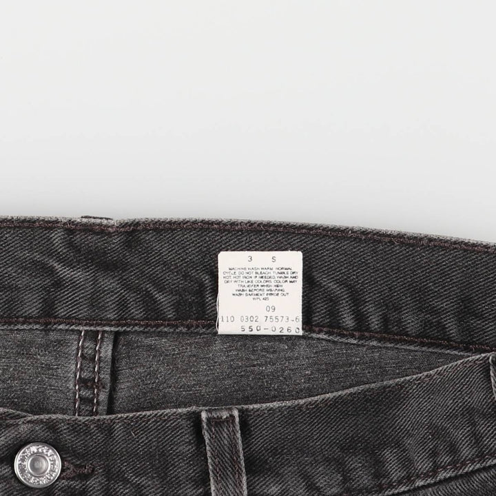 2000'S Levi's 550 Relaxed Fit Tapered Denim Pants, Black, Men's, Size W36 cotton black type Vintage Second Hand