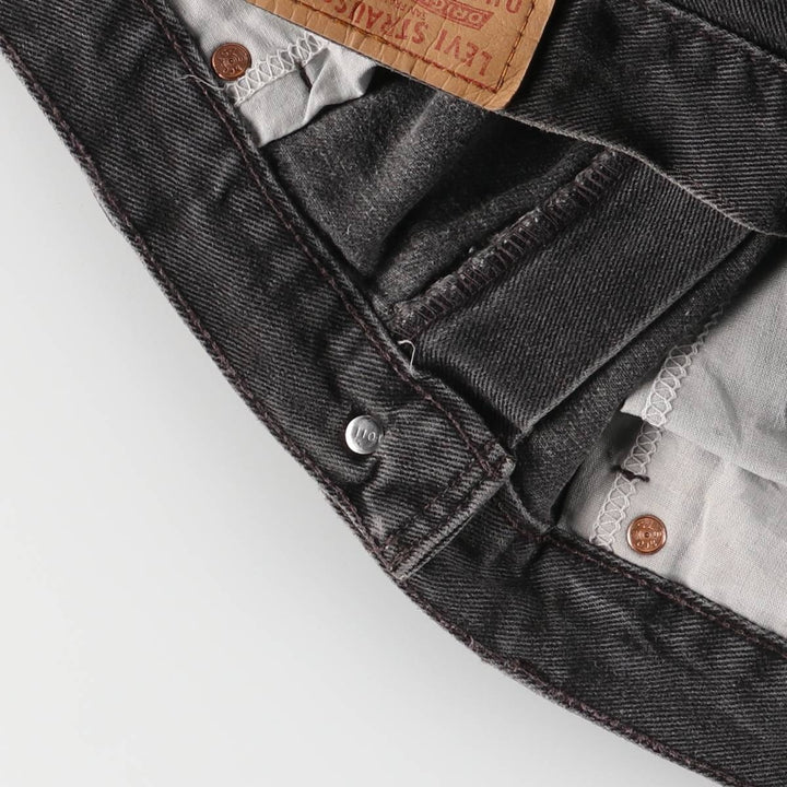 2000'S Levi's 550 Relaxed Fit Tapered Denim Pants, Black, Men's, Size W36 cotton black type Vintage Second Hand