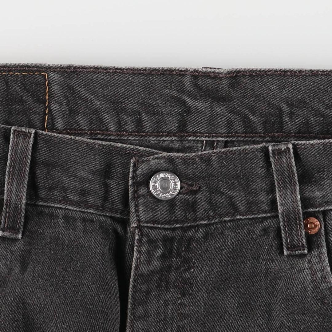 2000'S Levi's 550 Relaxed Fit Tapered Denim Pants, Black, Men's, Size W36 cotton black type Vintage Second Hand