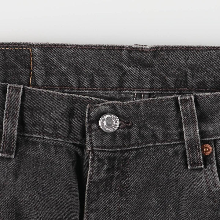 2000'S Levi's 550 Relaxed Fit Tapered Denim Pants, Black, Men's, Size W36 cotton black type Vintage Second Hand