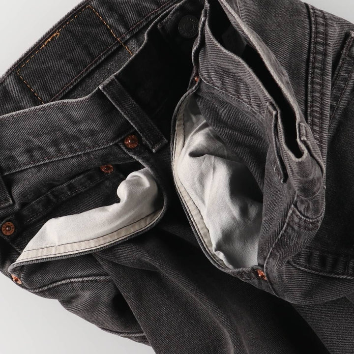 2000'S Levi's 550 Relaxed Fit Tapered Denim Pants, Black, Men's, Size W36 cotton black type Vintage Second Hand