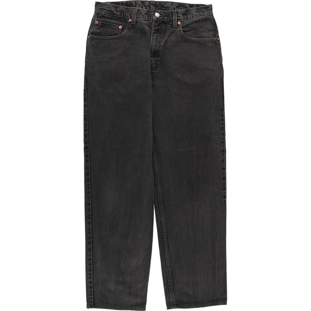 00'S Levi's 550 Relaxed Fit Black Denim Tapered Denim Pants Men's W34 cotton black type Vintage Second Hand