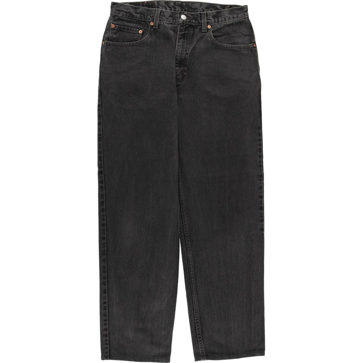 00'S Levi's 550 Relaxed Fit Black Denim Tapered Denim Pants Men's W34 cotton black type Vintage Second Hand